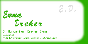 emma dreher business card